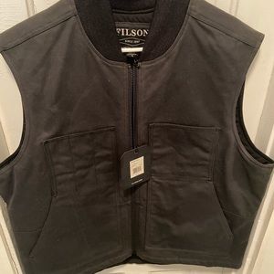 Filson waxed work vest  -- XL
